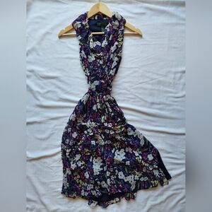 Lauren Ralph Lauren Halter Asymmetrical Sundress Purple Pink